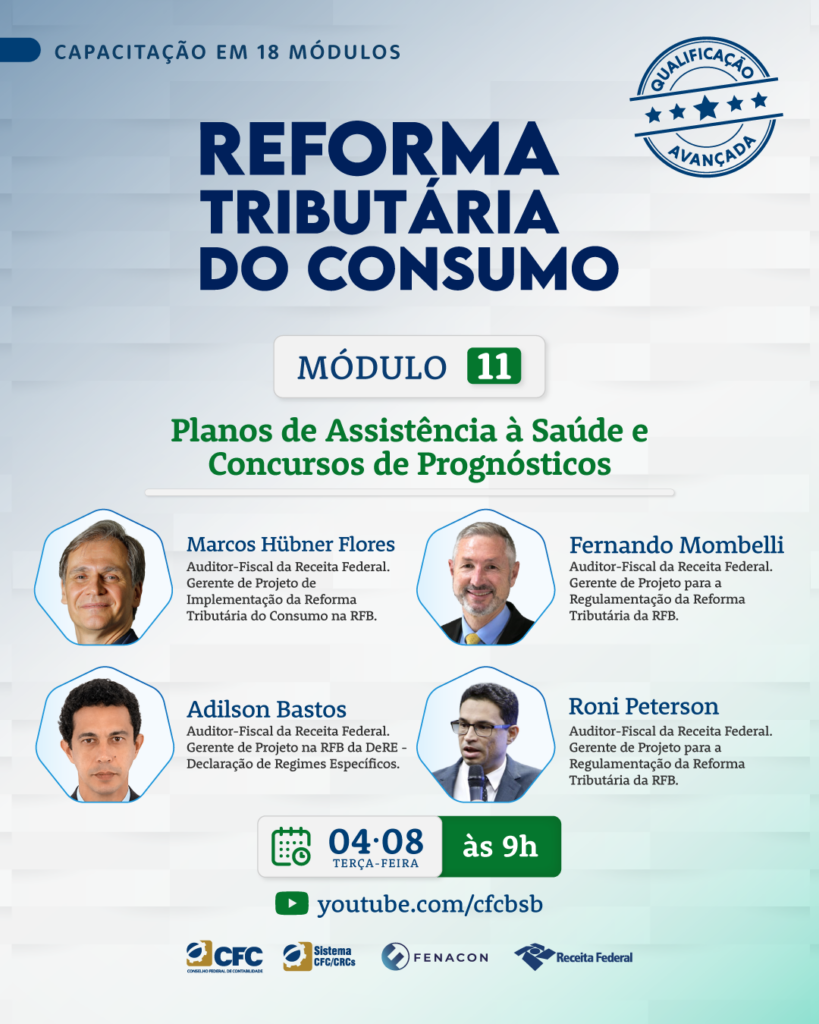 Próximo módulo do curso sobre Reforma Tributária do Consumo já tem data marcada